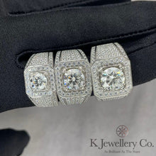 Load image into gallery viewer Moissanite Luxurious Set Men Ring Moissanite full diamond luxury set men's ring