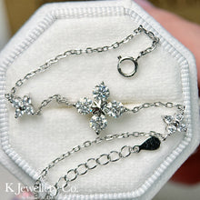Load image into gallery viewer Moissanite Lucky Clover Bracelet Moissanite four-leaf clover three-flower bracelet