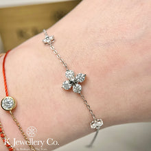 Load image into gallery viewer Moissanite Lucky Clover Bracelet Moissanite four-leaf clover three-flower bracelet
