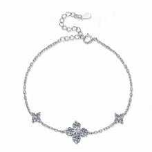 Load image into gallery viewer Moissanite Lucky Clover Bracelet Moissanite four-leaf clover three-flower bracelet