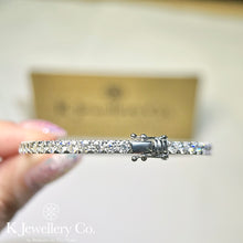Load image into gallery viewer Moissanite Full Paved Bangle customized version of moissanite full diamond jewelry buckle bracelet