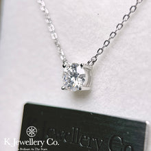 Load image into gallery viewer Moissanite Classic Four Prong Necklace Moissanite Classic Four Prong Necklace