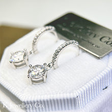 Load image into gallery viewer Moissanite Four Prongs Cuff Earrings Moissanite Four Prongs Cuff Earrings