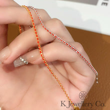 Load image into gallery viewer 925 Silver Red line Bracelet 925 sterling silver red line bracelet