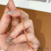 Load image into gallery viewer 925 Silver Red line Bracelet 925 sterling silver red line bracelet