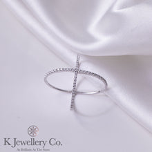 Load image into gallery viewer Moissanite Cross Ring Moissanite Cross Ring