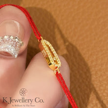 Load image into gallery viewer Cubic Zirconia Glide Redline Bracelet High Carbon Diamond Starlight Sliding Red Line Bracelet