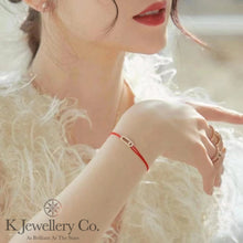 Load image into gallery viewer Cubic Zirconia Glide Redline Bracelet High Carbon Diamond Starlight Sliding Red Line Bracelet