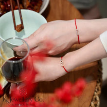 Load image into gallery viewer Cubic Zirconia Glide Redline Bracelet High Carbon Diamond Starlight Sliding Red Line Bracelet