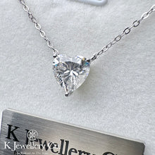 Load image into gallery viewer Moissanite 2ct Heart Necklace Moissanite 2ct Heart Necklace