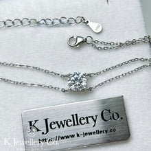 Load image into gallery viewer Moissanite Double Line Bracelet Moissanite double chain four-claw bracelet