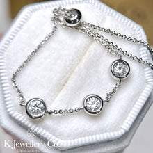 Load image into gallery viewer Moissanite 0.9ct Bubble Bracelet Moissanite Bubble Bracelet