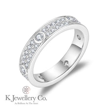 Load image into gallery viewer Moissanite Full Paved Ring Full Moissanite full diamond ring
