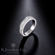 Load image into gallery viewer Moissanite Full Paved Ring Full Moissanite full diamond ring