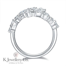 Load image into gallery viewer Moissanite Elegant Emerald Oval Pear Cut Full Paved Ring