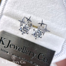 Load image into gallery viewer Moissanite Meteor Earrings Moissanite Meteor Earrings