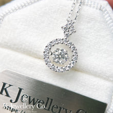 將圖片載入圖庫檢視器 Moissanite Dancing Stone Necklace莫桑石Dancing Stone 0.5 ct 頸鏈
