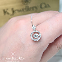 將圖片載入圖庫檢視器 Moissanite Dancing Stone Necklace莫桑石Dancing Stone 0.5 ct 頸鏈
