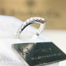 將圖片載入圖庫檢視器 Cubic Zirconia Stacking V-2 Ring 高碳鑽V字戒指