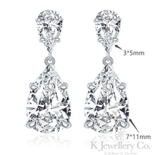 Load image into gallery viewer Moissanite Pear Earrings Moissanite pear-shaped 6.7 card earrings