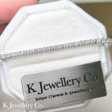 Load image into gallery viewer Moissanite 2mm Full Pave Bracelet Moissanite full diamond 3-part bracelet