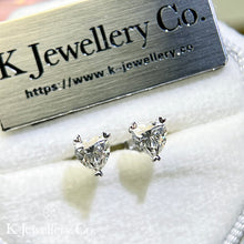 Load image into gallery viewer Moissanite Heart Earrings Moissanite love stone earrings