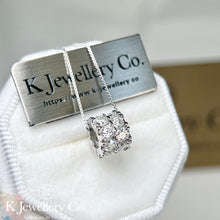 Load image into gallery viewer Moissanite Rolling Round Necklace Moissanite Rolling Round Necklace