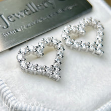 Load image into gallery viewer Moissanite Heart Earrings Moissanite Love Hollow Earrings
