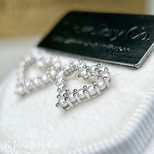 Load image into gallery viewer Moissanite Heart Earrings Moissanite Love Hollow Earrings