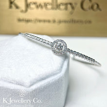 Load image into gallery viewer Moissanite 0.5ct Pave Bangle moissanite bead bracelet