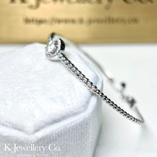 Load image into gallery viewer Moissanite 0.5ct Pave Bangle moissanite bead bracelet