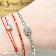 Load image into gallery viewer Moissanite 0.5ct Pave Bangle moissanite bead bracelet