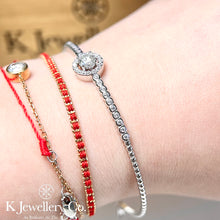 Load image into gallery viewer Moissanite 0.5ct Pave Bangle moissanite bead bracelet