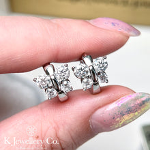 Load image into gallery viewer Moissanite Butterfly Earrings full moissanite butterfly earrings