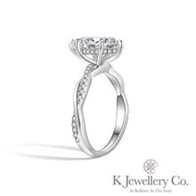 Load image into gallery viewer Moissanite Twisted Marquise 2ct Ring Moissanite Marquise 2ct Ring