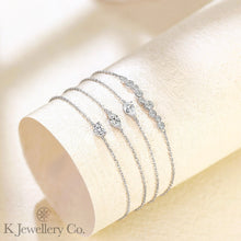 Load image into gallery viewer Cubic Zirconia Bracelet high carbon diamond small diamond S925 love/water drop/horse eye/round single diamond bracelet