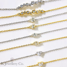 Load image into gallery viewer Cubic Zirconia Bracelet high carbon diamond small diamond S925 love/water drop/horse eye/round single diamond bracelet