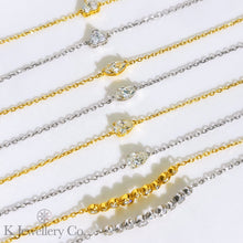 Load image into gallery viewer Cubic Zirconia Bracelet high carbon diamond small diamond S925 love/water drop/horse eye/round single diamond bracelet