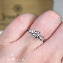 Load image into gallery viewer Moissanite Star Lights Ring Moissanite Star Companion Ring