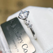 Load image into gallery viewer Moissanite Star Lights Ring Moissanite Star Companion Ring