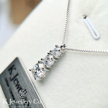 將圖片載入圖庫檢視器 Moissanite Three Stars 1.8ct Necklace 莫桑石漸變三層鑽頸鏈