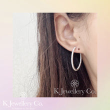 將圖片載入圖庫檢視器 Moissanite Full Paved Earrings 莫桑石全圈內外鑲耳圈