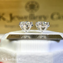 將圖片載入圖庫檢視器 Moissanite Snow Earrings莫桑鑽雪花耳環