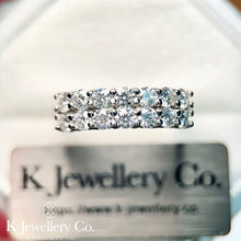 將圖片載入圖庫檢視器 Moissanite 1.4ct Stars Stacking Ring 莫桑石1.4卡雙層七鑽戒指