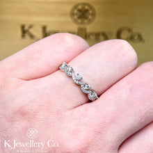 Load image into gallery viewer Moissanite Crown Stacking Ring Moissanite Crown Line Ring
