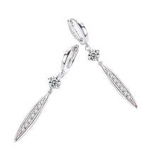 Load image into gallery viewer Moissanite Long Drop Earrings Moissanite tassel earrings