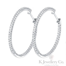 將圖片載入圖庫檢視器 Moissanite Full Paved Earrings 莫桑石全圈內外鑲耳圈