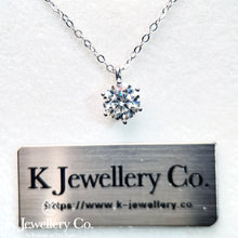 Load image into gallery viewer Moissanite New Six Prong Necklace Moissanite simple six-claw necklace