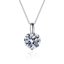 Load image into gallery viewer Moissanite Necklace Moissanite simple two-claw necklace