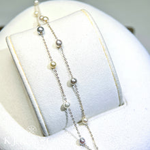 Load image into gallery viewer Pearl 18K Multicolour Bracelet 18K Japanese Akoya pearl gradient bracelet